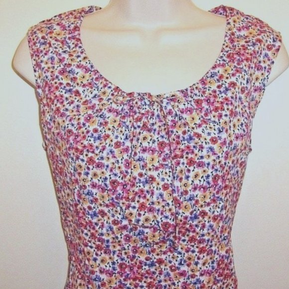 Vintage Rare Beautiful Drawstring Neckline Dress